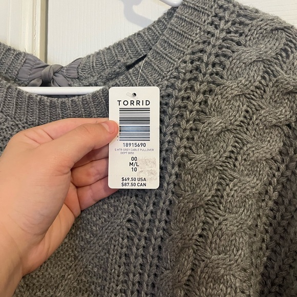 NWT Torrid gray sweater - Picture 3 of 4